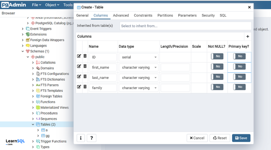 Come importare CSV in PostgreSQL usando PgAdmin