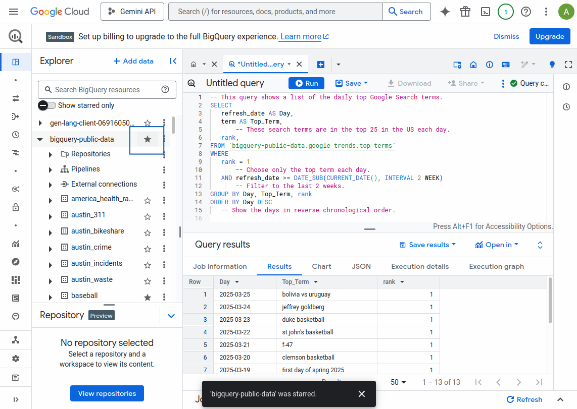 Come utilizzare Google BigQuery 