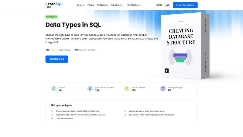 Conversione dei tipi di dati in SQL