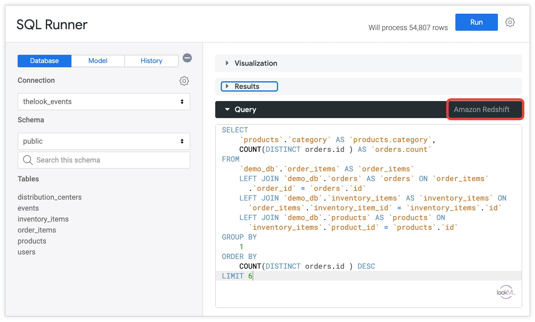 Integrazione di SQL con Looker per l'analisi dei dati