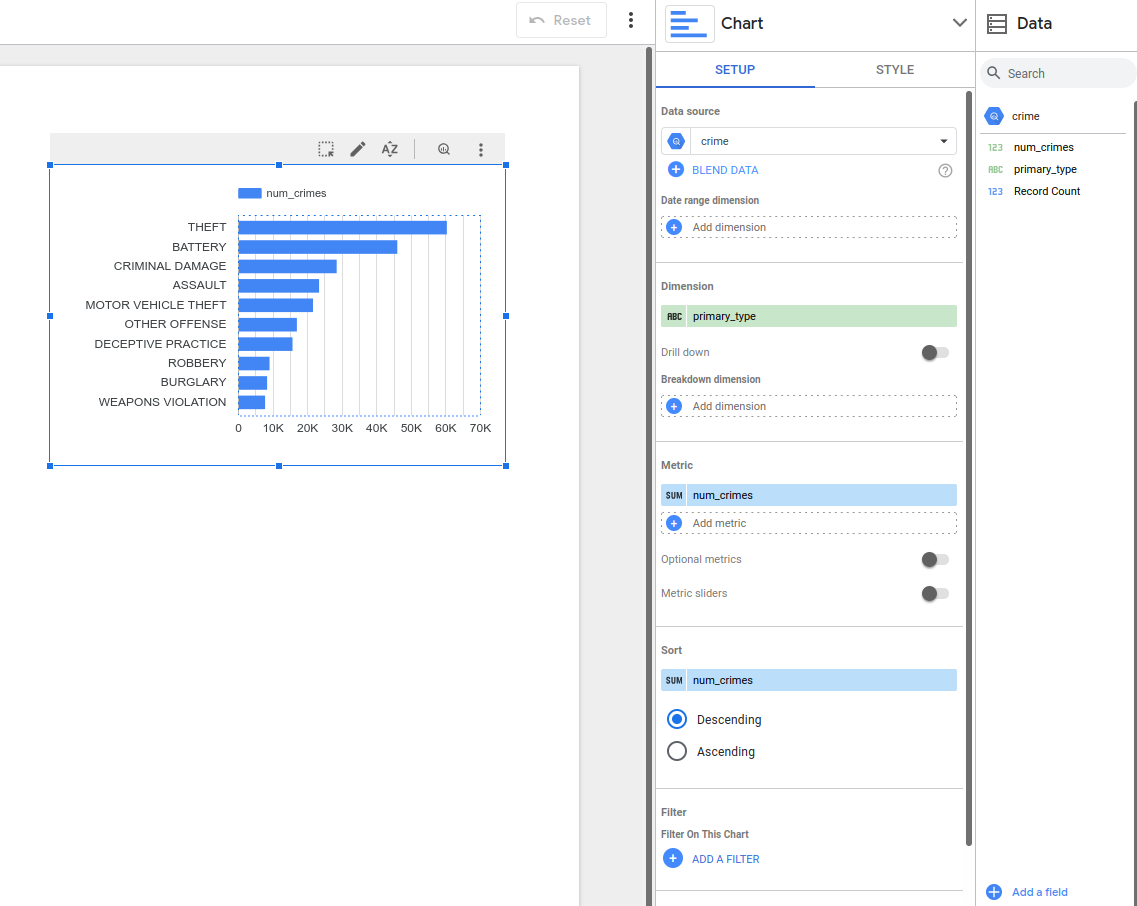 Creare un report con BigQuery e Looker